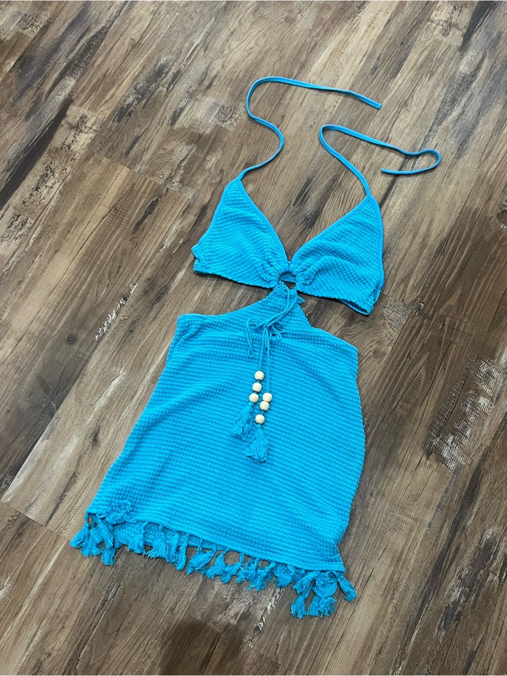 NEW Knit Cut-Out Mini Dress or swim coverup-Small
